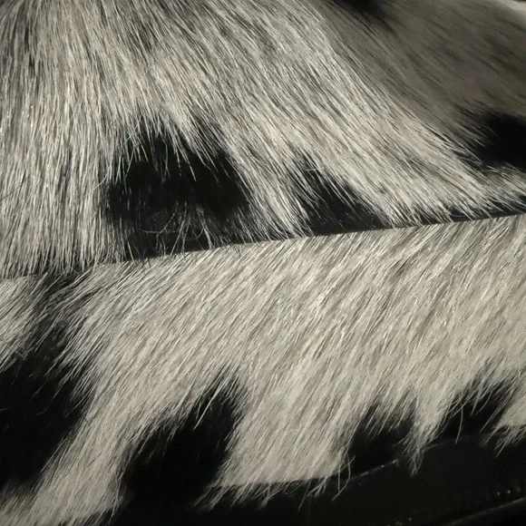 Cow fur hair calf leather satchel Brand New - Picture 8 of 12